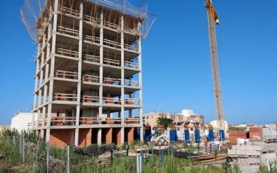 Residencial Xaloc (playa de Oliva), estado actual de obras